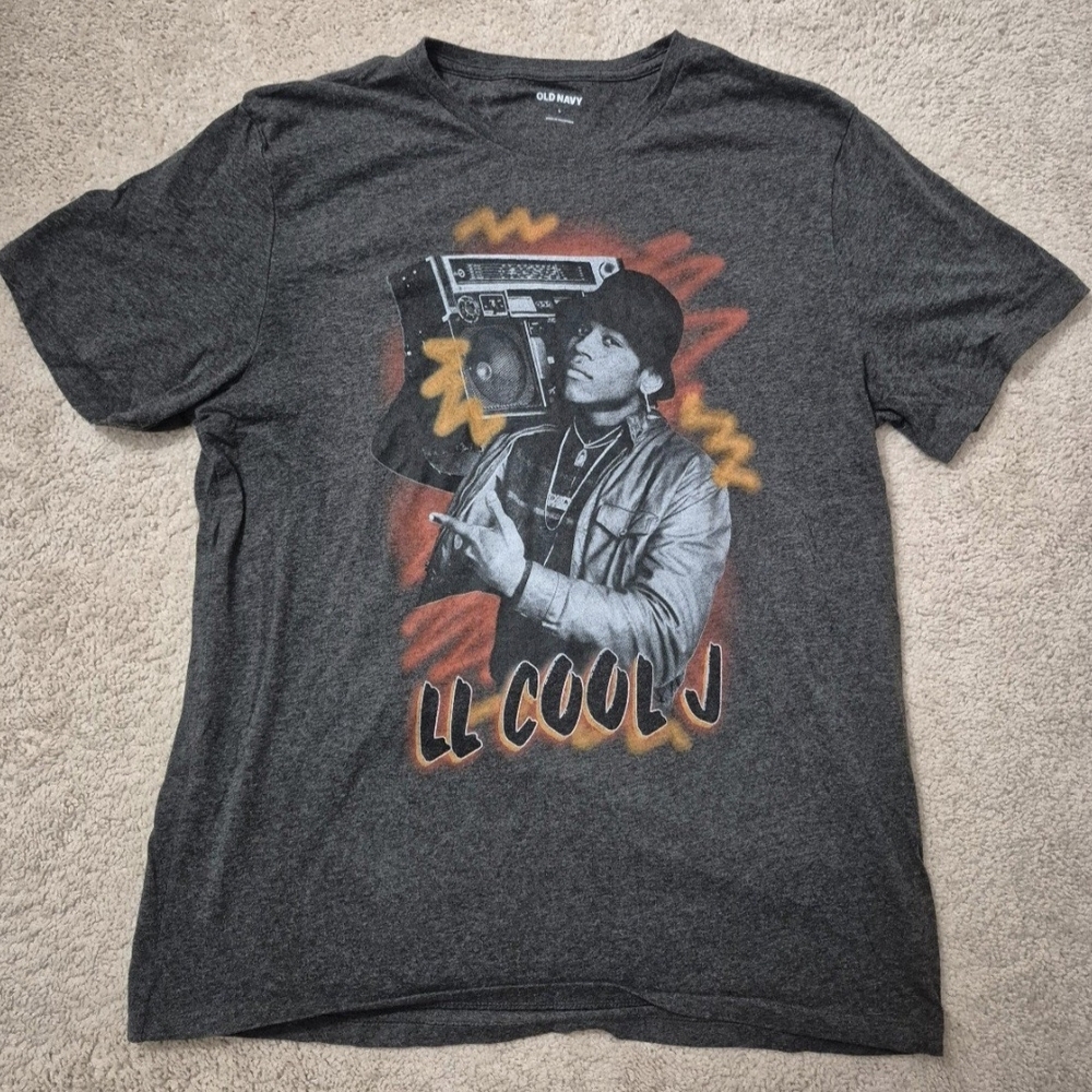 Gray Graphic T-Shirt with LL Cool J Design